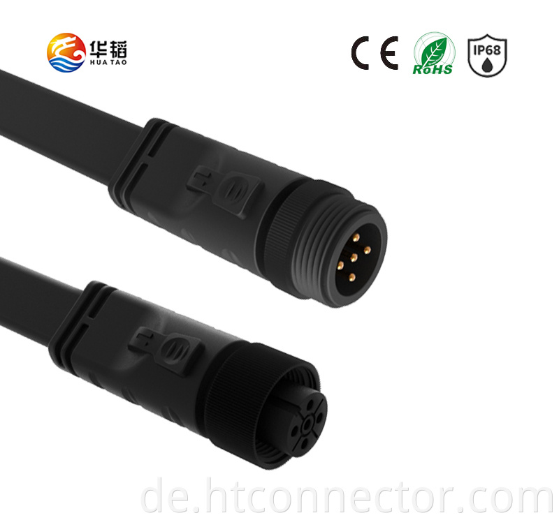 Waterproof cable with metal nut